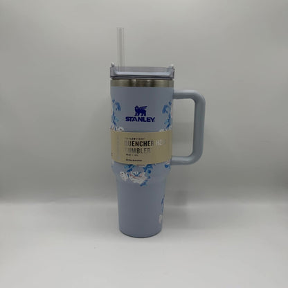 Premium Stanley Style Tumbler 40oz Stainless Steel Insulated Travel Mug with Handle and Straw – Leak Resistant Thermal Cup for Hot and Cold Drinks