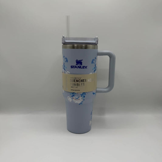 Premium Stanley Style Tumbler 40oz Stainless Steel Insulated Travel Mug with Handle and Straw – Leak Resistant Thermal Cup for Hot and Cold Drinks