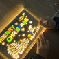 LED Light-Up Writing Board 20×30 cm Acrylic Message Pad with Stand Colorful DIY Notes Erasable Marker Display Board