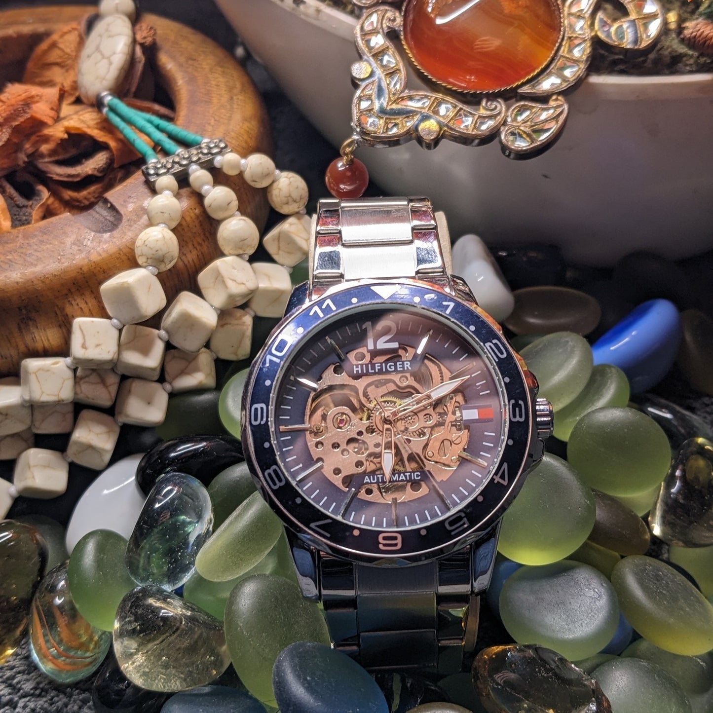 Tommy Hilfiger Automatic Skeleton Blue Edition 🔵⌚