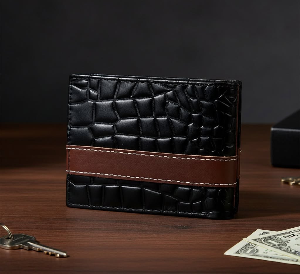 Croc Leather Wallet